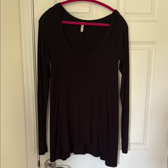 Free people January Ribbed High Low scoop neck long sleeve top - Picture 4 of 5